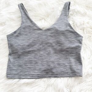 Athleta Gray Heathered Crop Tank Top